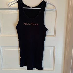 Black Maid Of honor Tank -xl